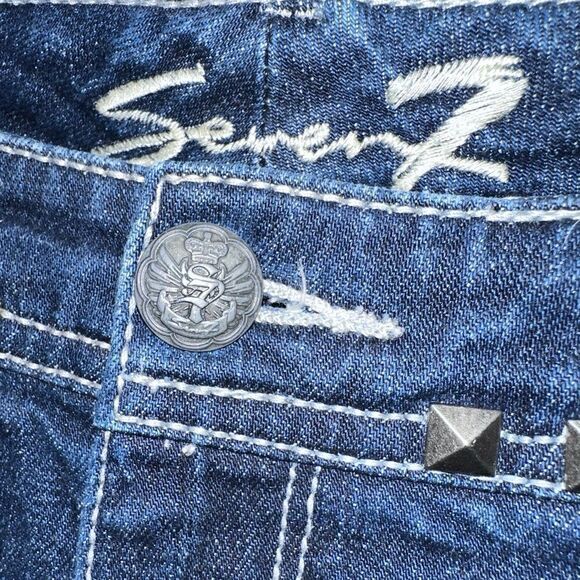 Seven7 Studded Cropped Jeans Size 28 - Picture 5 of 6